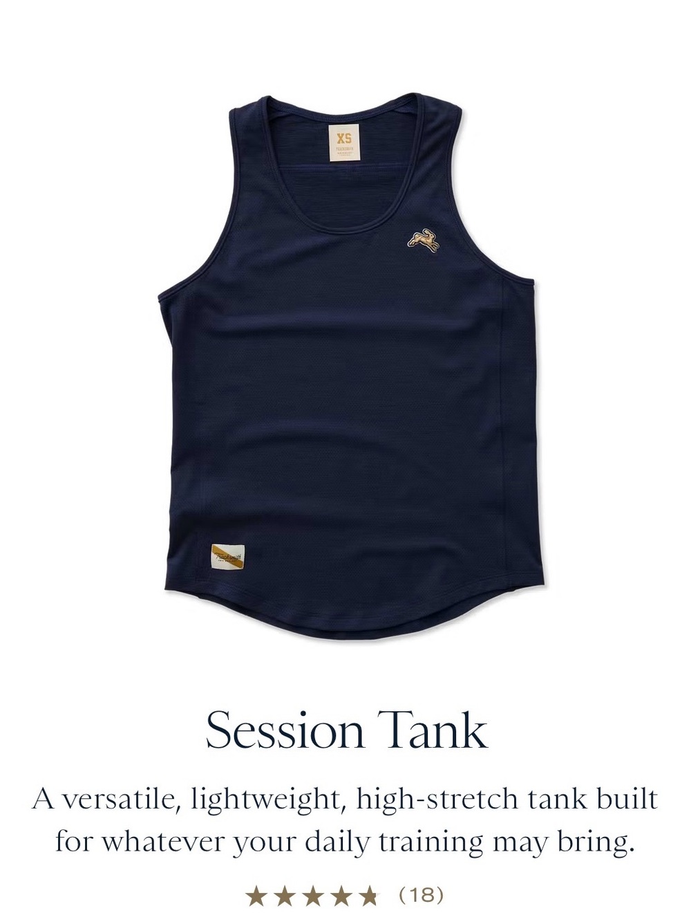 Black Session Tank Size Small - TRACKSMITH Performance Athletic Tank